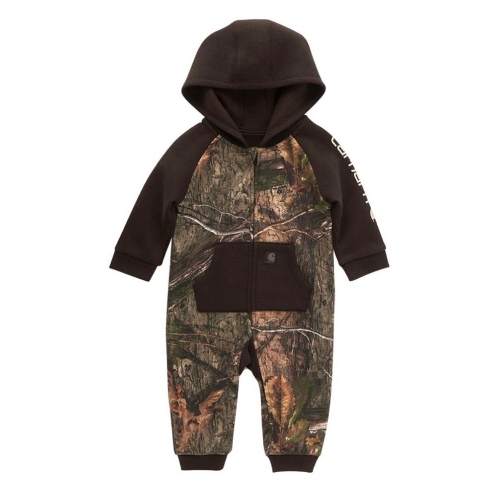 Size 24 M Carhartt baby boys Knit Long Sleeve Hoodneck
Coverall Overalls, camo